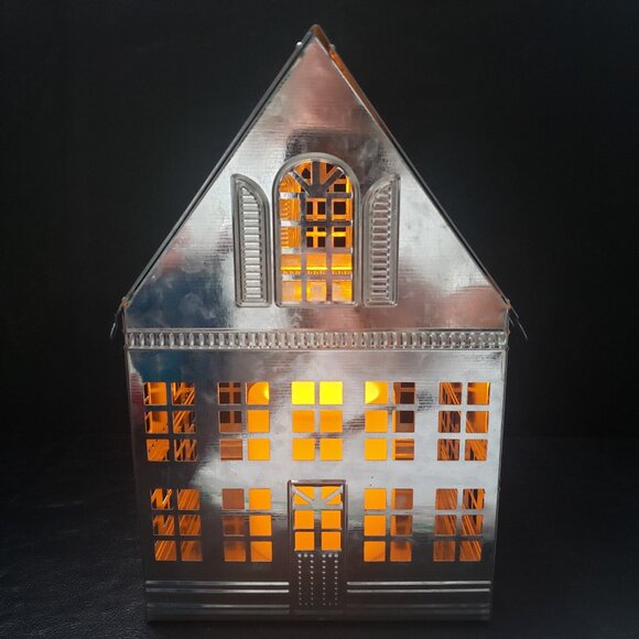 Hallmark Silver Metal Light Up Flame-less Candle Christmas Decor - Picture 4 of 8